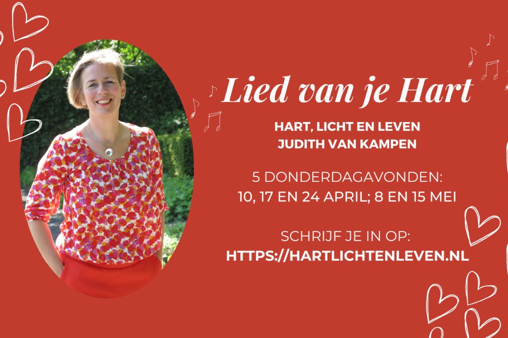 Het LIED van je hart - serie van 5 avonden: waarvan gaat jouw hart zingen? Over hartsverlangens!